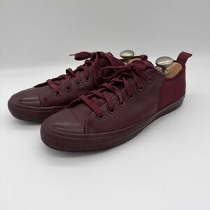 Converse All Star Low Top Leather Burgundy Sneakers Men's 9.5